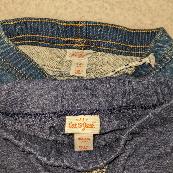Cat & Jack 2 pairs of pants size 3-6 months - Picture 3 of 4